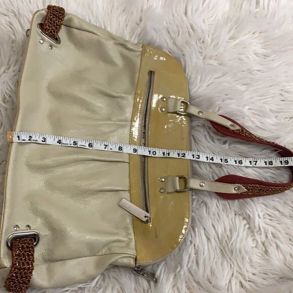 LA CHICA CHIC LEATHER BAG BRONZE HARDWARE DETAILS MADE‎ IN ITALY - Picture 13 of 13